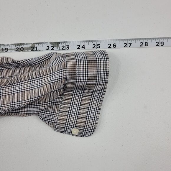 Jos. A Bank reserve dress shirt tailored fit button down plaid mens L 3679 - Picture 7 of 9